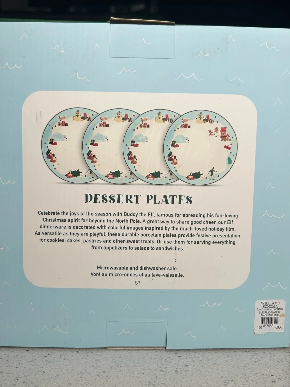 Williams Sonoma | Elf the Movie Dessert Plates (Set of Four)